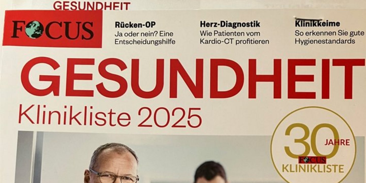 Kliniken in Damp und Schönhagen laut Focus auch 2025 unter den Besten